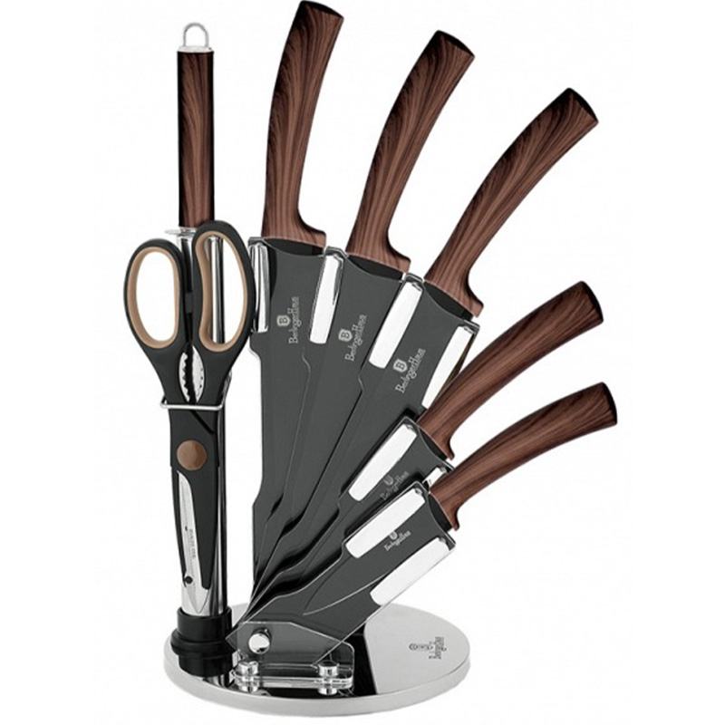 

Набір кухонних ножів (ВН-2285) Berlinger Haus Ebony Rosewood Collection 8 пр.