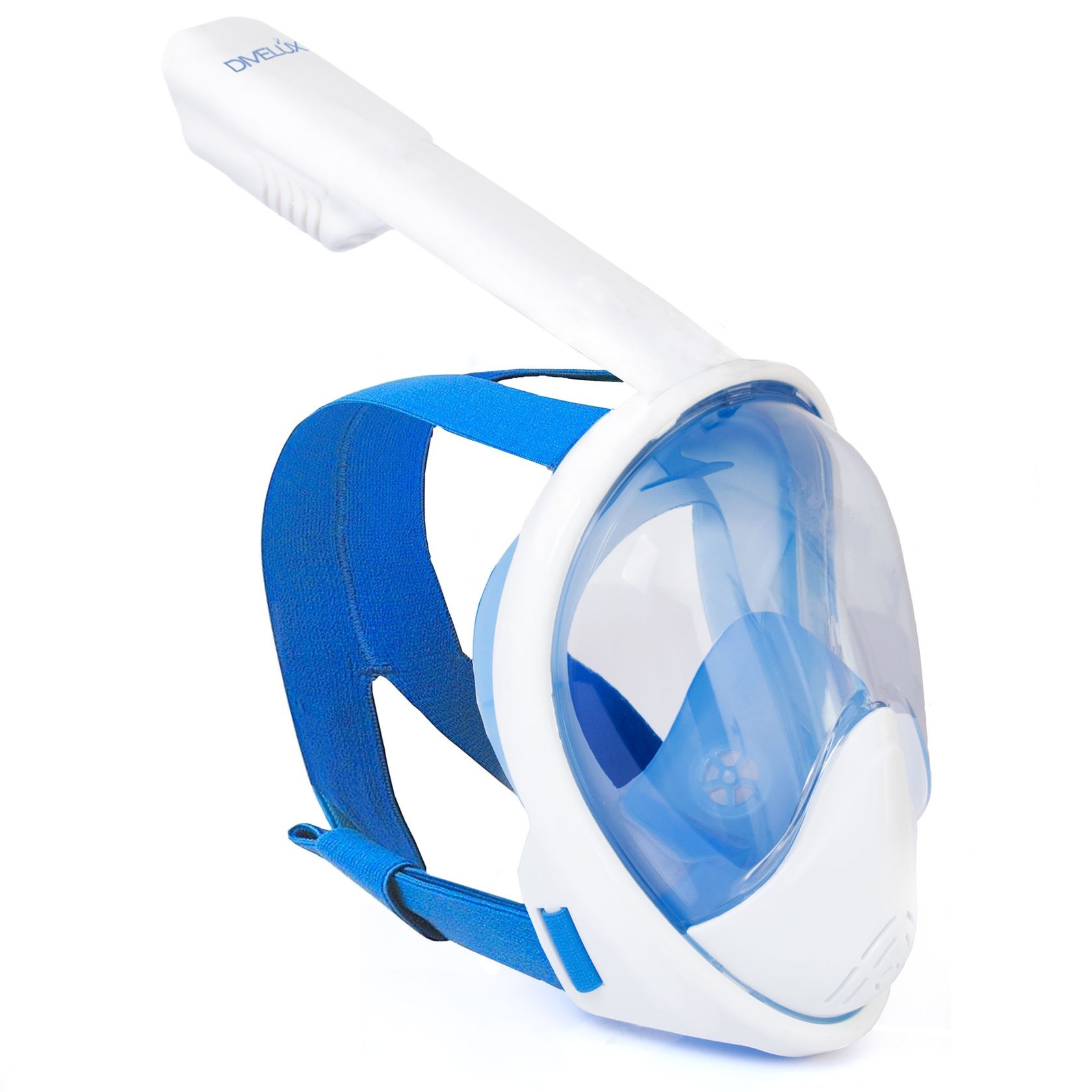 

Маска для плавания Divelux Blue L/XL полнолицевая Синяя с белым