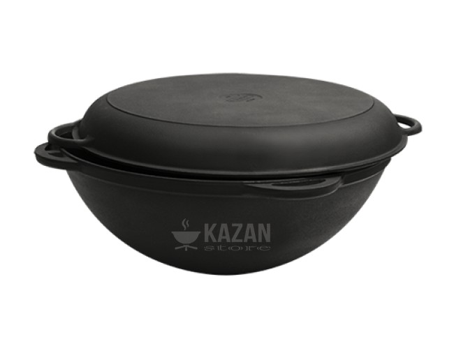 

Казан чугунный азиатский с крышкой-сковородой СИТОН 10 л (Каз.10л,Кр.ск400)