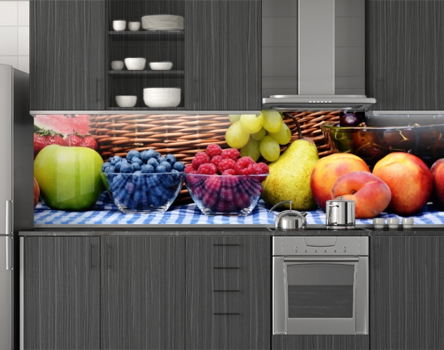 

Стеновая панель кухонная, Еда, напитки 62x205см. (s_01_s_ed145_Q)