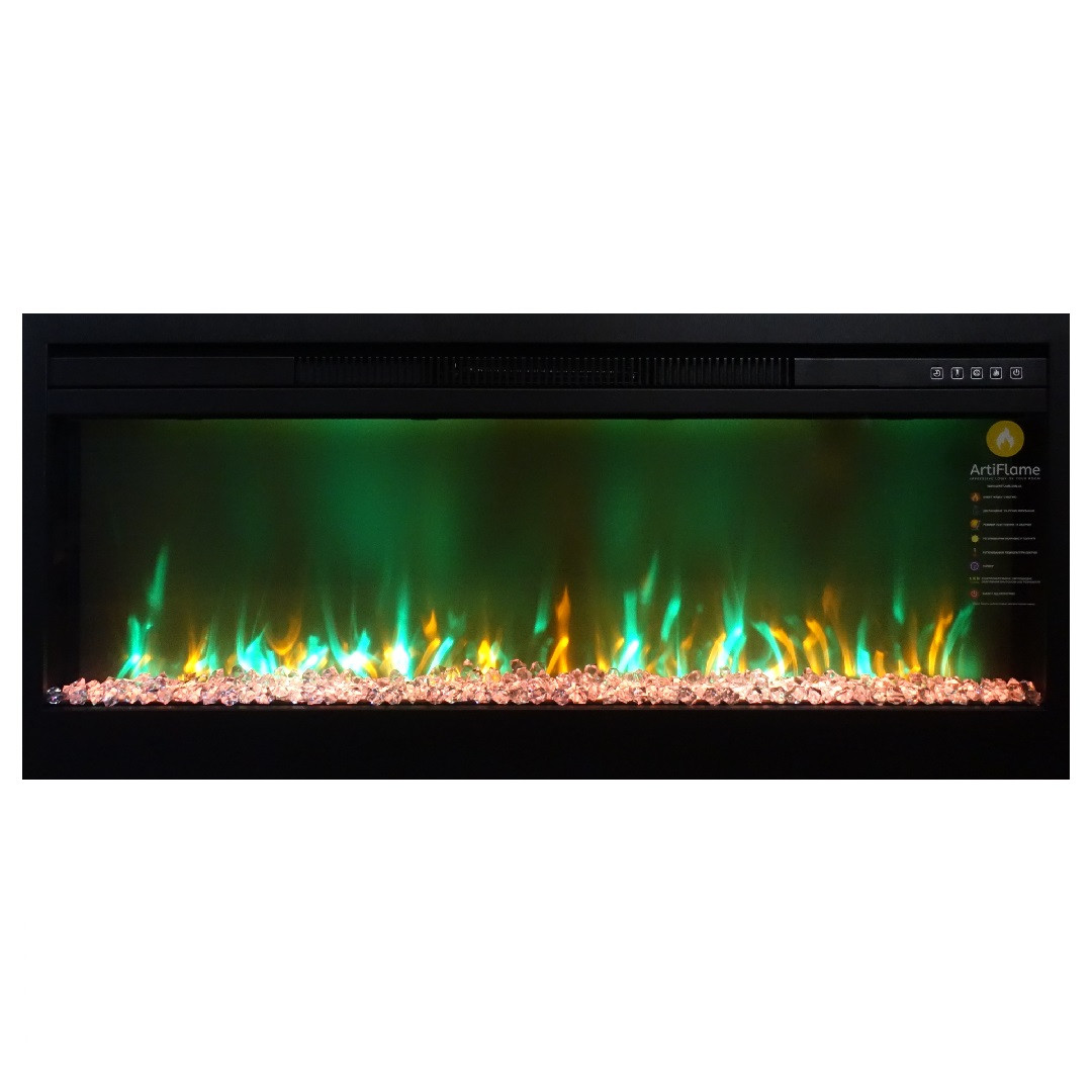 

Современный электрокамин ArtiFlame AF43 эффект живого пламени 7 цветов с регулировкой обогрева