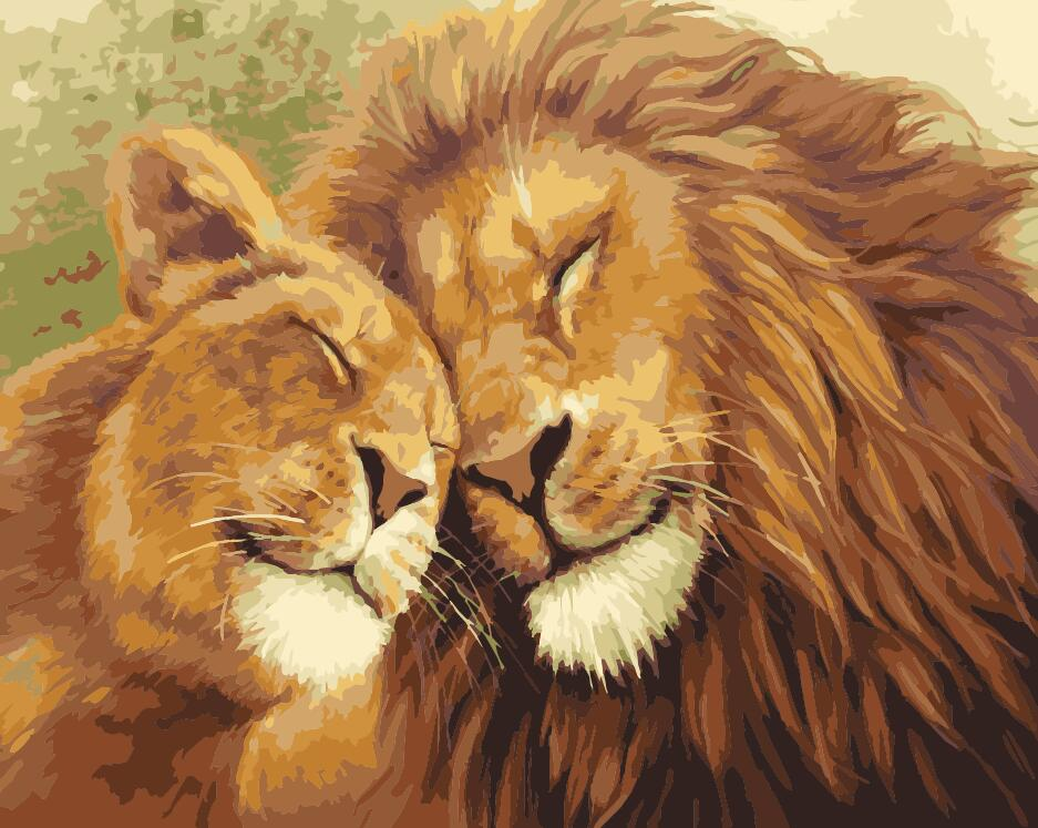 

Картина за номерами ArtStory Лев та левиця 40*50см