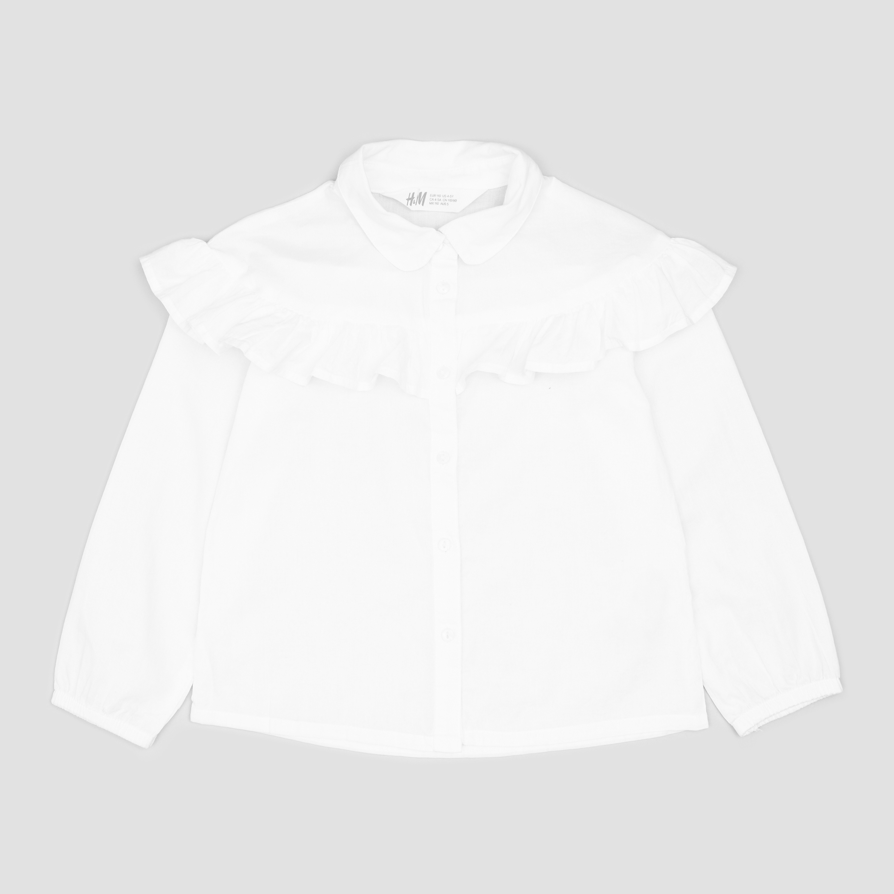 

Рубашка H&M 97162422 110 см Белая (EZH2000000107394)