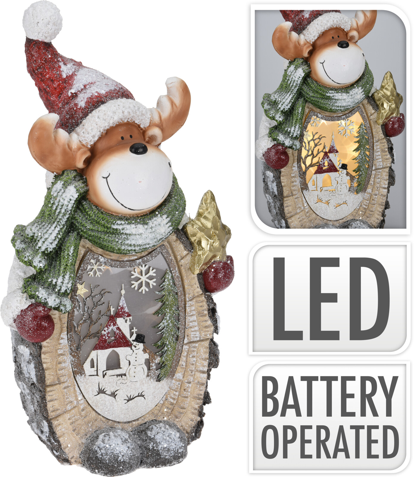

Фигура с подсветкой новогодняя Christmas Decoration 28x15x52 см (APF477430)