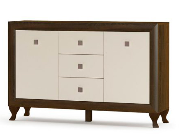 

Комод 2Д3Ш Мебель-Сервис Парма Дуб шоколадный/крем глянец