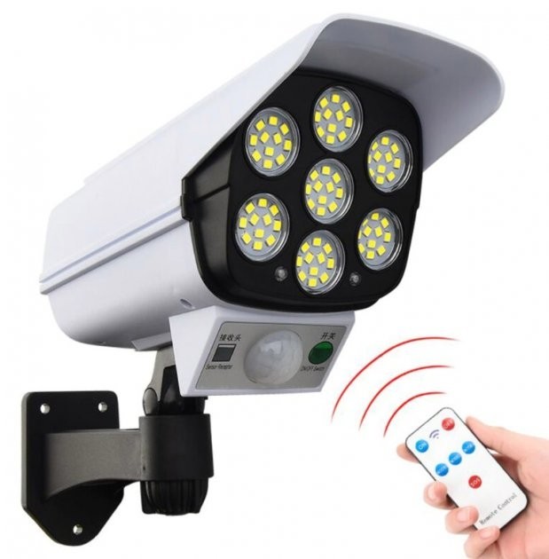 

Уличный LED фонарь на солнечной батарее аккумуляторный solar light JLP 2178 в виде камеры С датчиком движения и Пультом ДУ