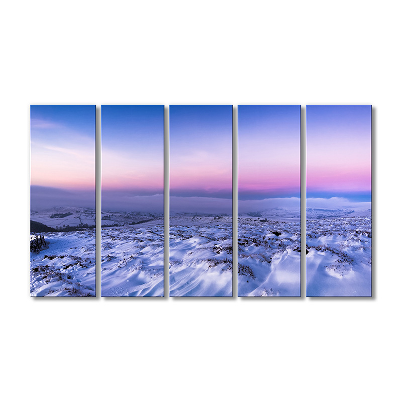 

Модульная картина Artel «Зимнее поле розовое небо» 5 модулей 90x135 см