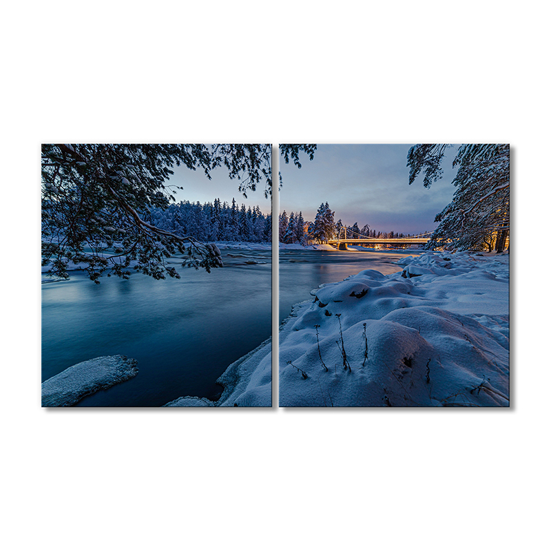 

Модульная картина Artel «Зимний день солнечный луч на мосту» 2 модуля 60x90 см