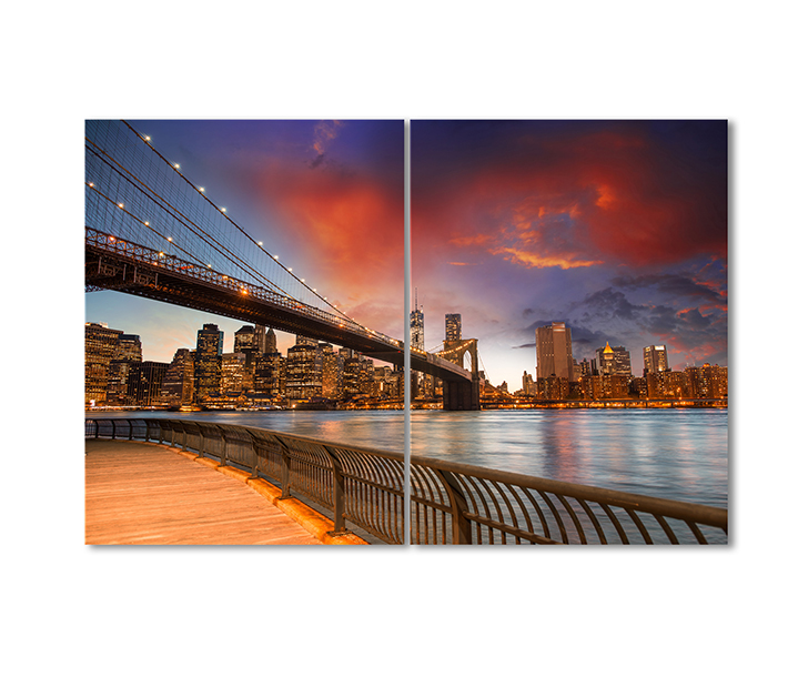 

Модульная картина Artel «Закат над Бруклинским мостом» 2 модуля 60x90 см