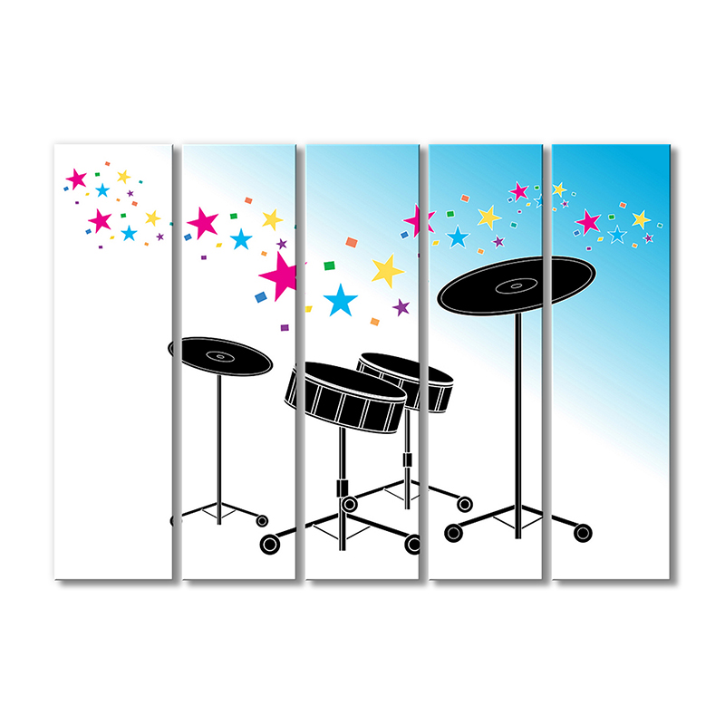 

Модульная картина Artel «Звездное изображение музыкальные инструменты» 5 модулей 90x135 см