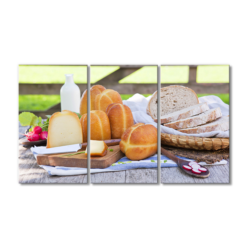 

Модульная картина Artel «Домашний хлеб и сыр» 3 модуля 70x105 см