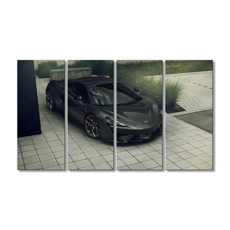 

Модульная картина Artel «Макларен 570s 0 60 серая машина» 4 модуля 70x105 см