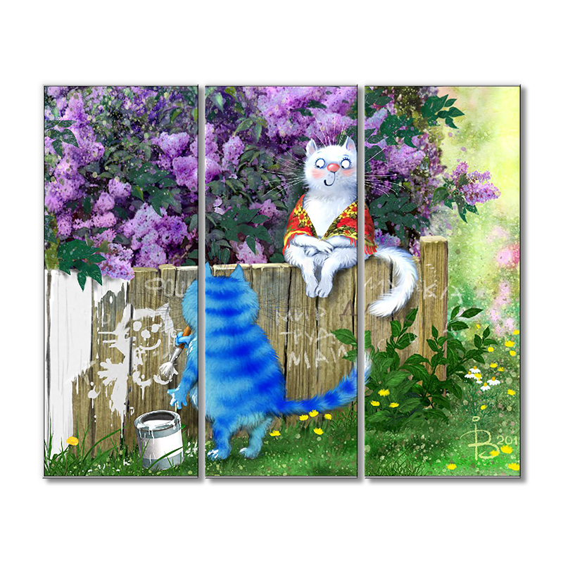 

Модульная картина Artel «Мау мир труд» 3 модуля 70x105 см