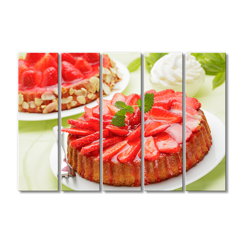 

Модульная картина Artel «Клубничный пирог» 5 модулей 70x105 см