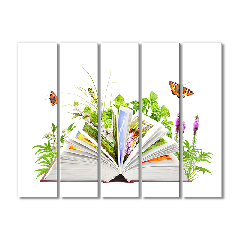 

Модульная картина Artel «Книга по ботанике» 5 модулей 120x180 см