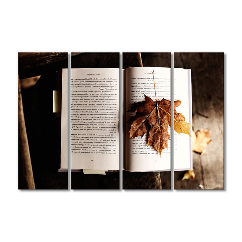 

Модульная картина Artel «Книга с осенним листом» 4 модуля 90x135 см