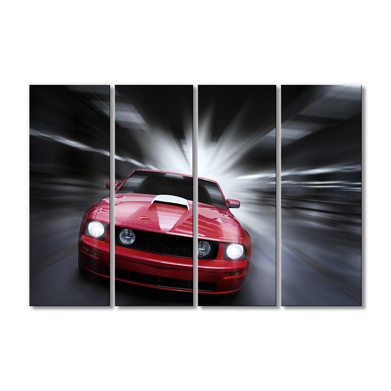 

Модульная картина Artel «Красная машина на скорости» 4 модуля 90x135 см