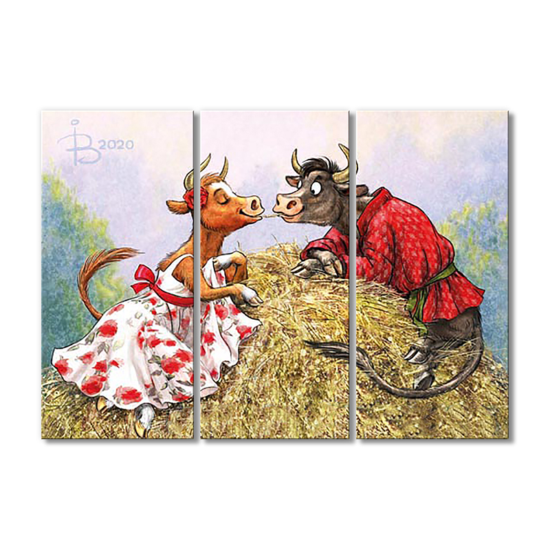 

Модульная картина Artel «Любовь на сеновале» 3 модуля 80x120 см