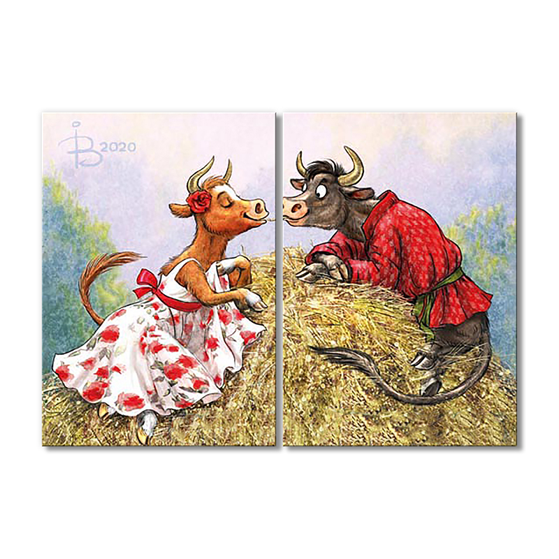 

Модульная картина Artel «Любовь на сеновале» 2 модуля 60x90 см