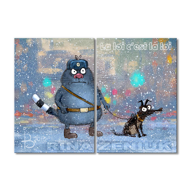 

Модульная картина Artel «На страже закона» 2 модуля 120x180 см