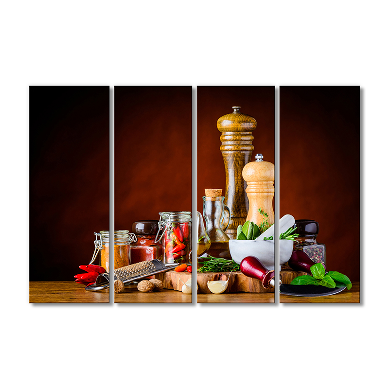 

Модульная картина Artel «Натюрморт вкуса, кухонный декор» 4 модуля 60x90 см