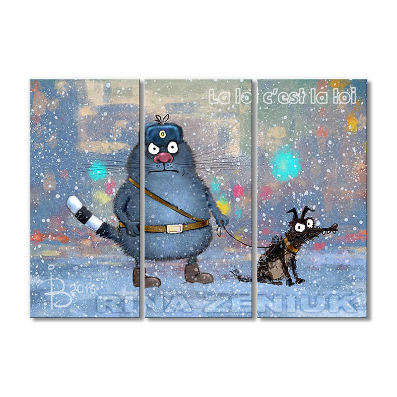 

Модульная картина Artel «На страже закона» 3 модуля 80x120 см