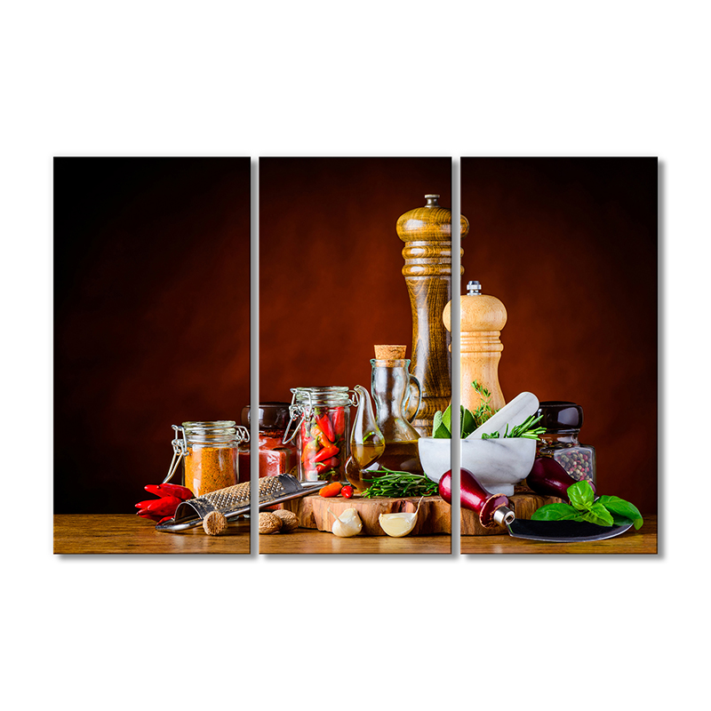 

Модульная картина Artel «Натюрморт вкуса, кухонный декор» 3 модуля 120x180 см