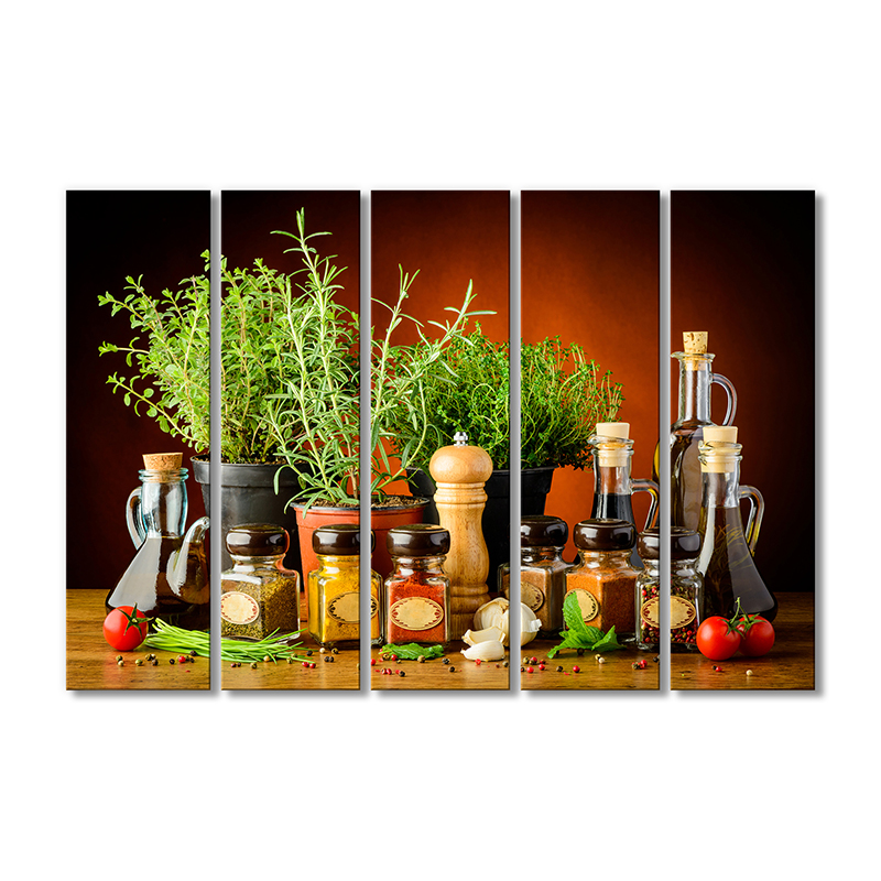 

Модульная картина Artel «Натюрморт- готовим вместе, декор для кухни» 5 модулей 90x135 см