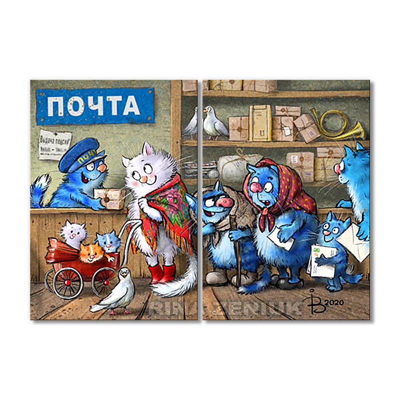 

Модульная картина Artel «На Почте» 2 модуля 90x135 см