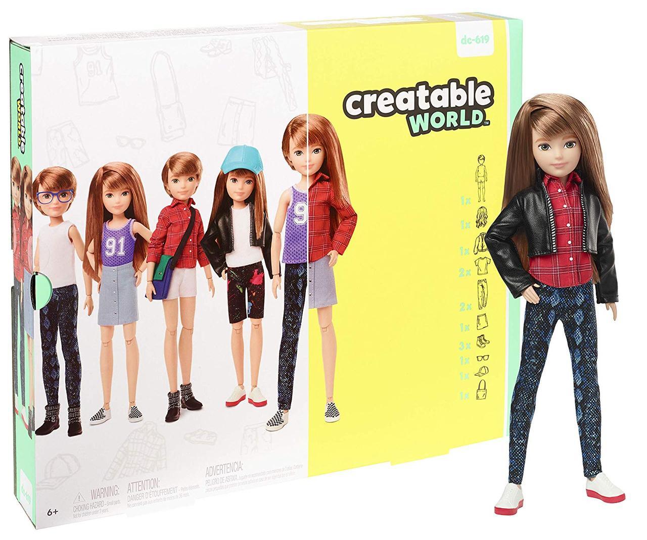 

Кукла Создаваемый мир, медные прямые волосы Creatable World Copper Straight Hair Mattel