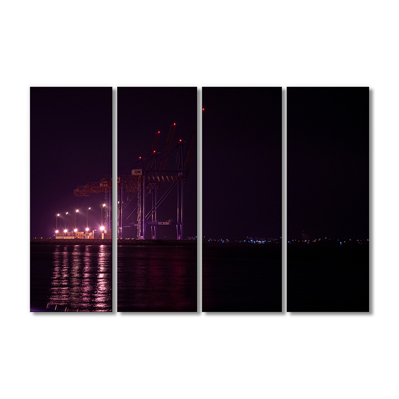 

Модульная картина Artel «Ночной порт» 4 модуля 120x180 см