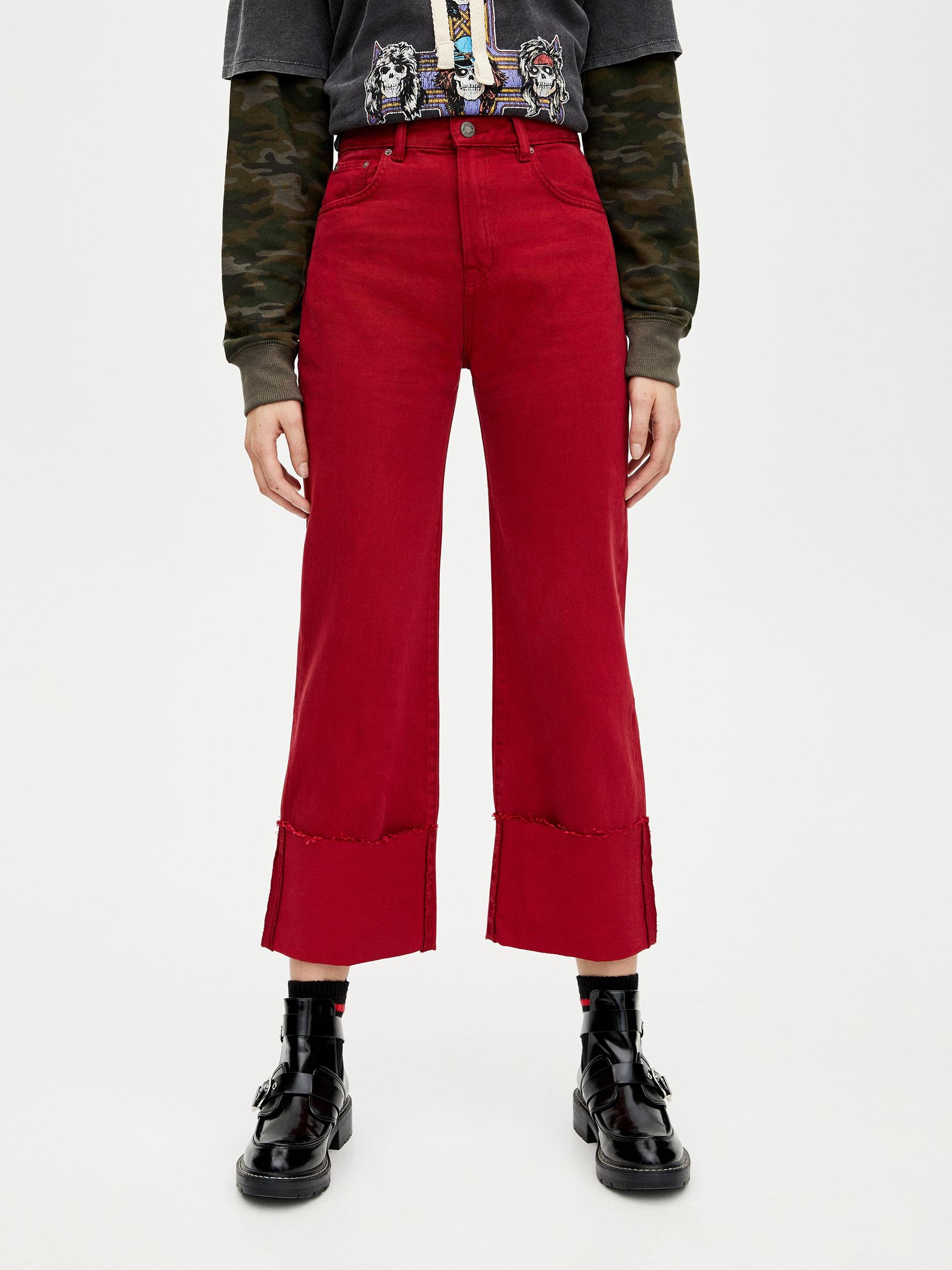 

Джинсы Pull & Bear XAZ240327JZWO 36 Темно-красные