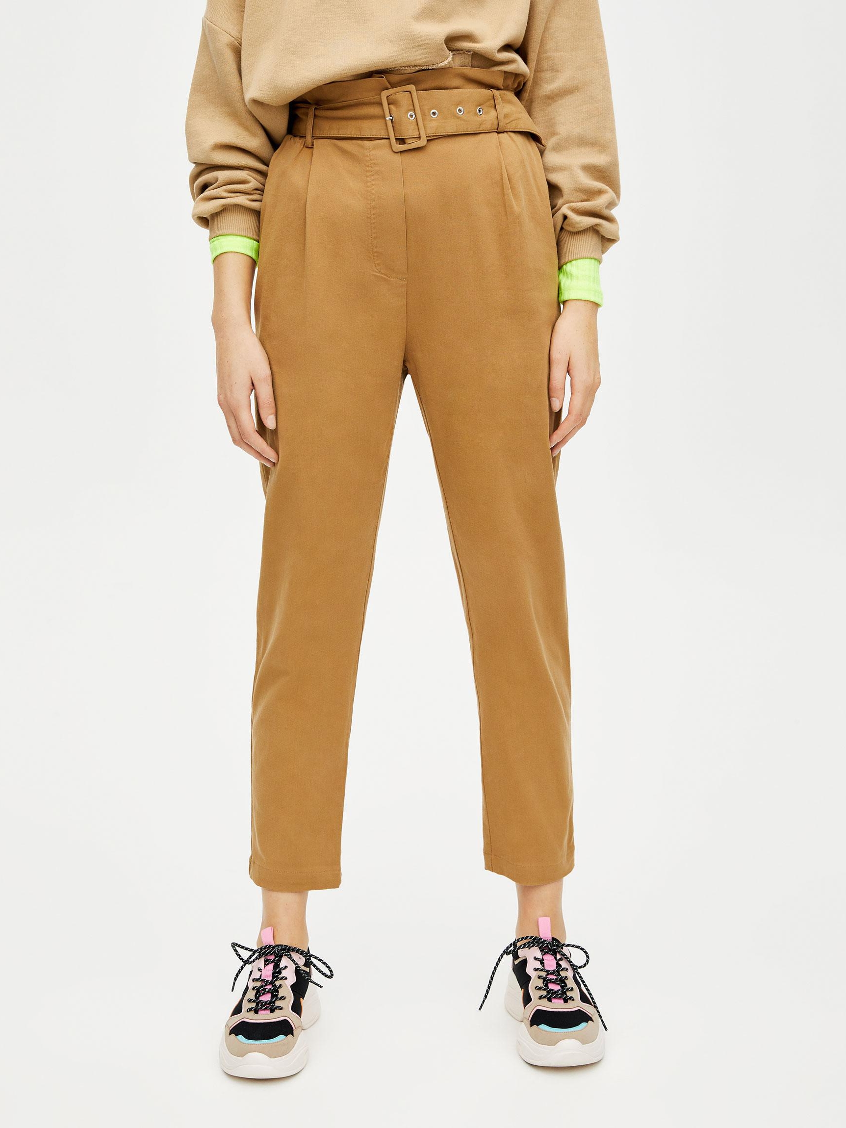 

Брюки Pull & Bear XAZ240883MJCJ M Темно-бежевые