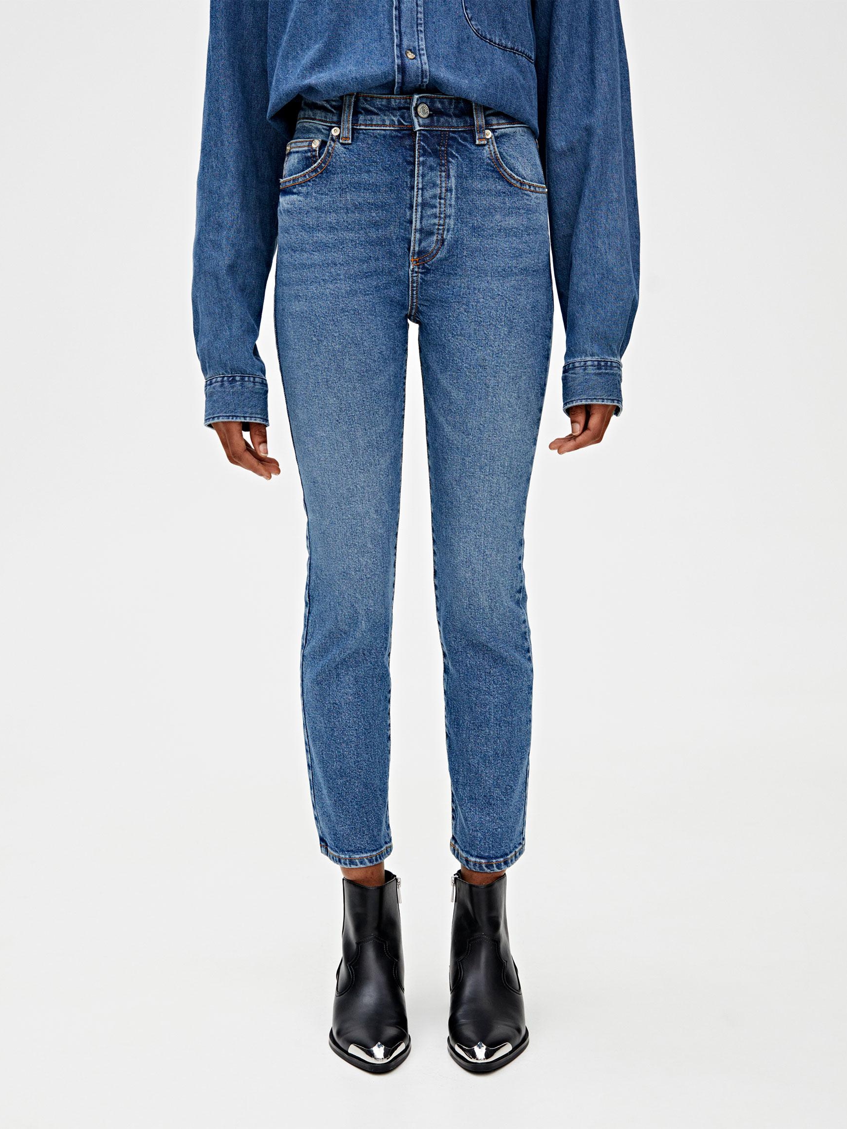 

Джинсы Pull & Bear XAZ259949QUOL 42 Синие с белым