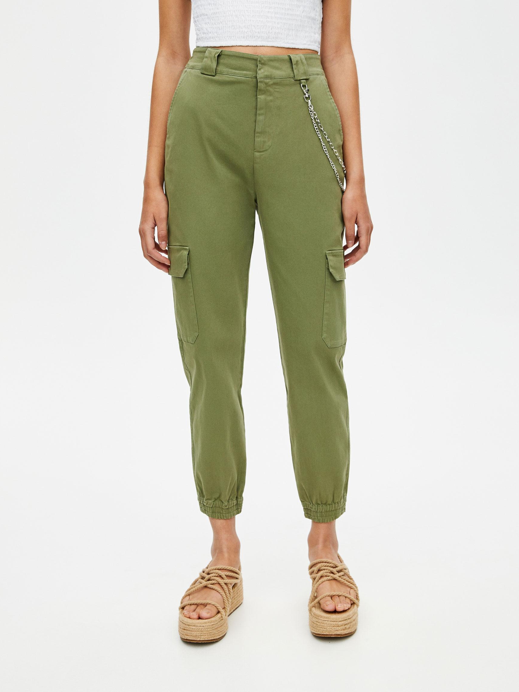 

Брюки Pull & Bear XAZ259969KTIV  Хаки, Брюки Pull & Bear XAZ259969KTIV S Хаки