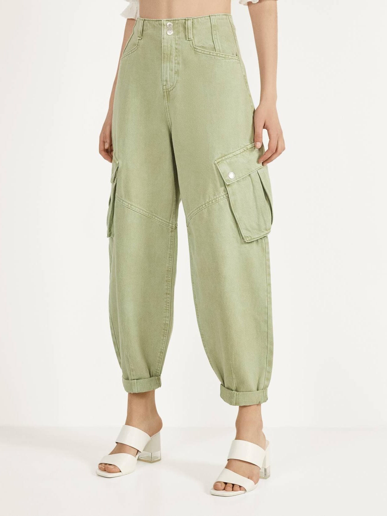 

Брюки Bershka XAZ262190YQTT  Мятные, Брюки Bershka XAZ262190YQTT 32 Мятные