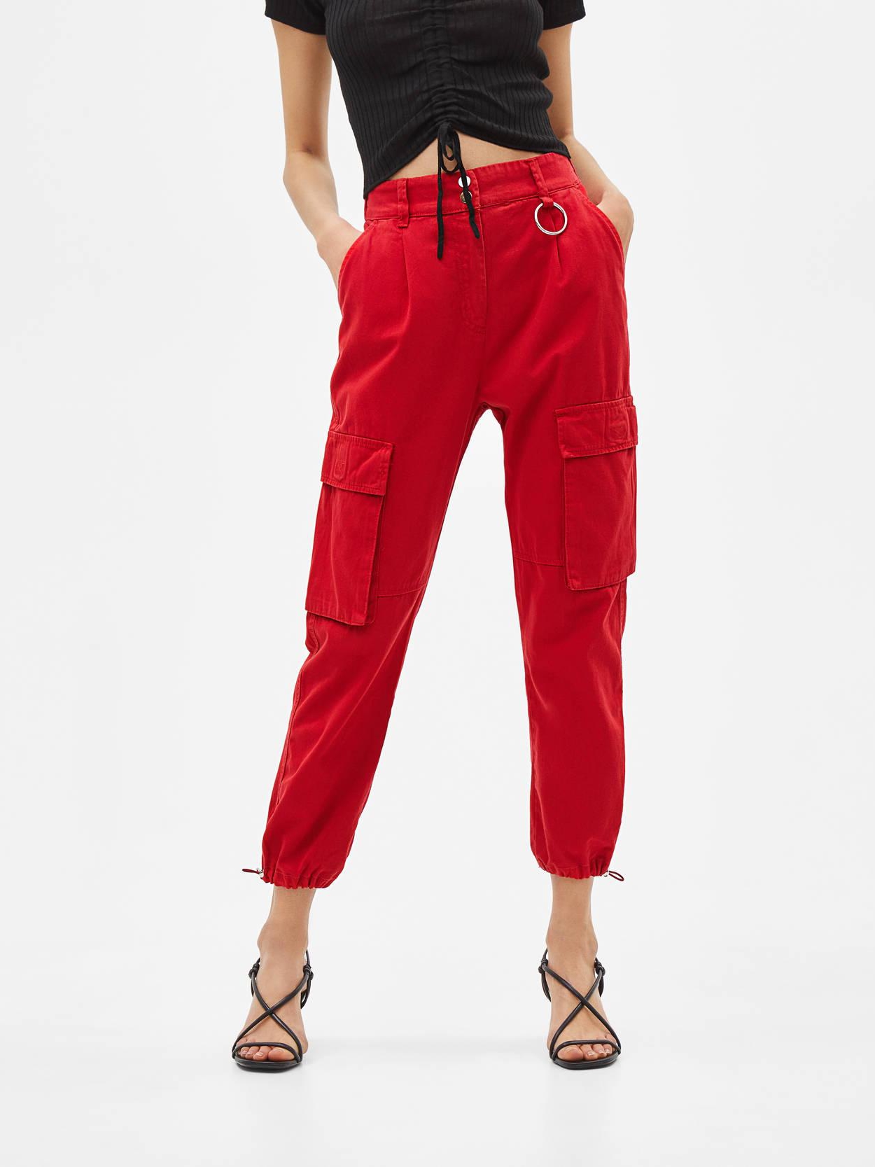 

Брюки Bershka XAZ282532IRFC  Красные, Брюки Bershka XAZ282532IRFC 34 Красные
