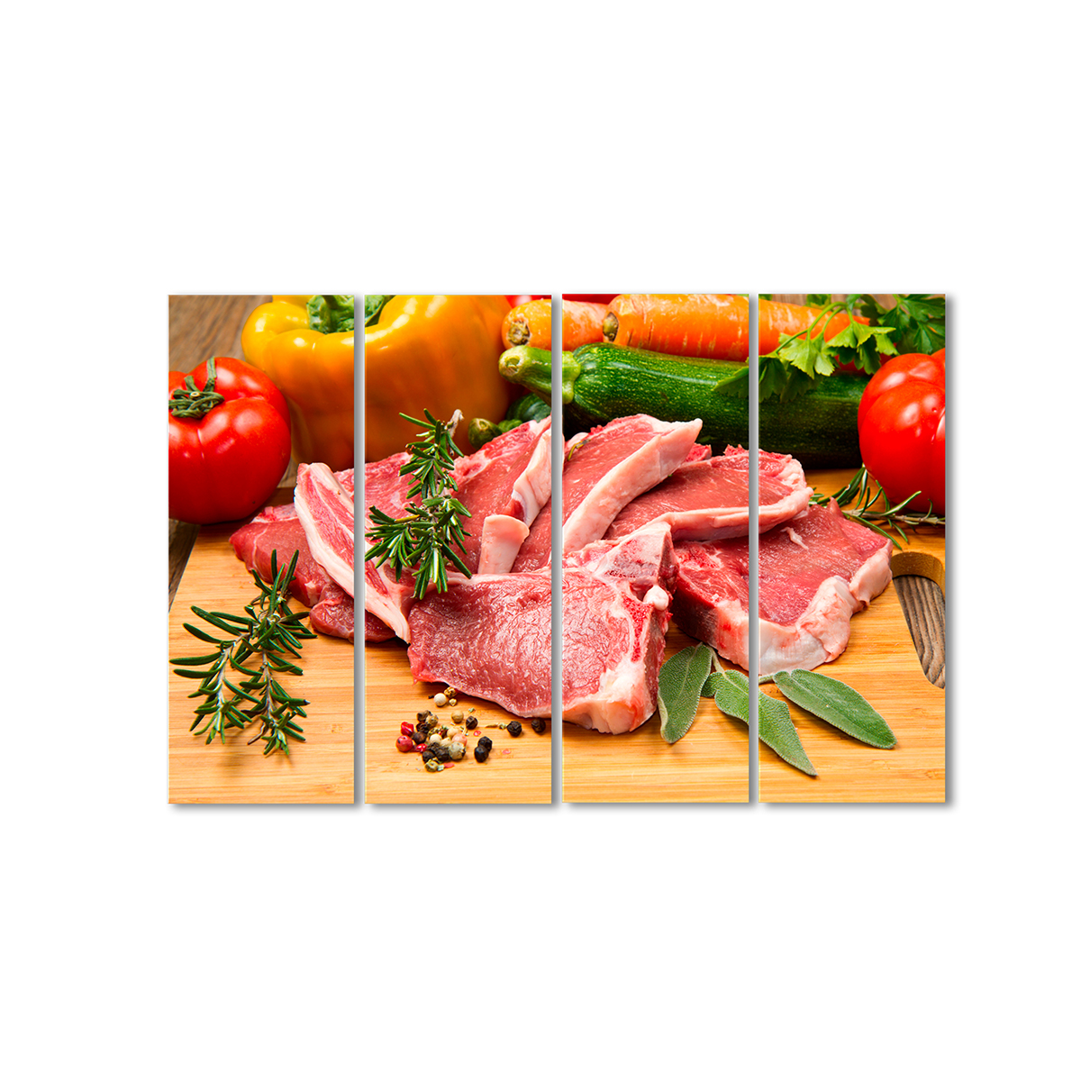 

Модульная картина Artel «Мясо с овощами» 4 модуля 60x90 см