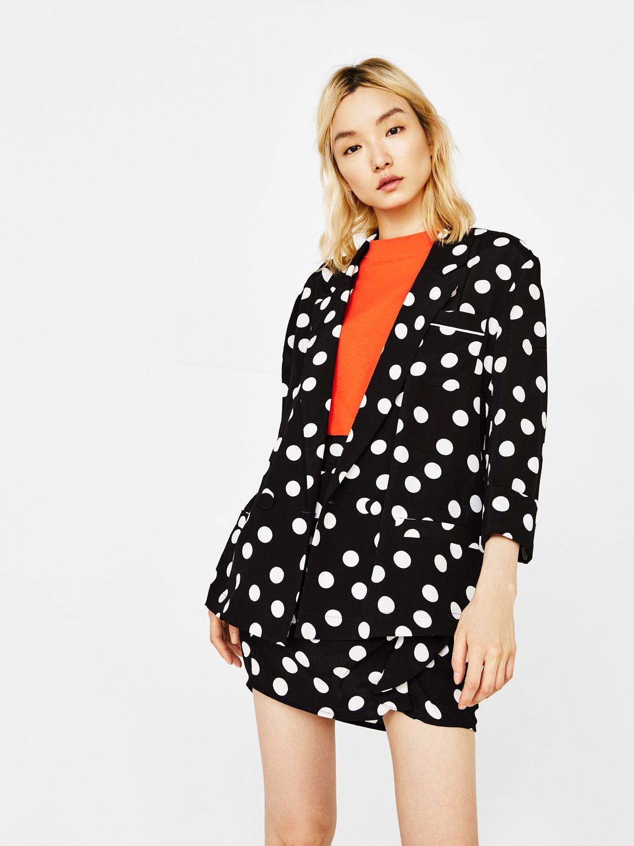 

Пиджак Bershka XAZ133164VJQT XS Черный с белым