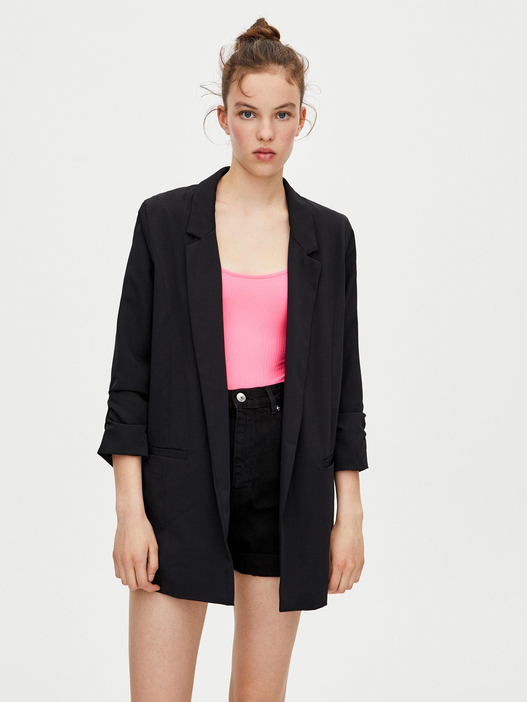 

Пиджак Pull & Bear XAZ191290MZPG S Черный