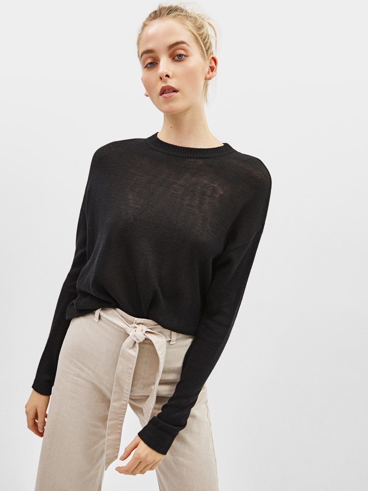 

Джемпер Bershka XAZ219482FNVY  Черный, Джемпер Bershka XAZ219482FNVY XS Черный