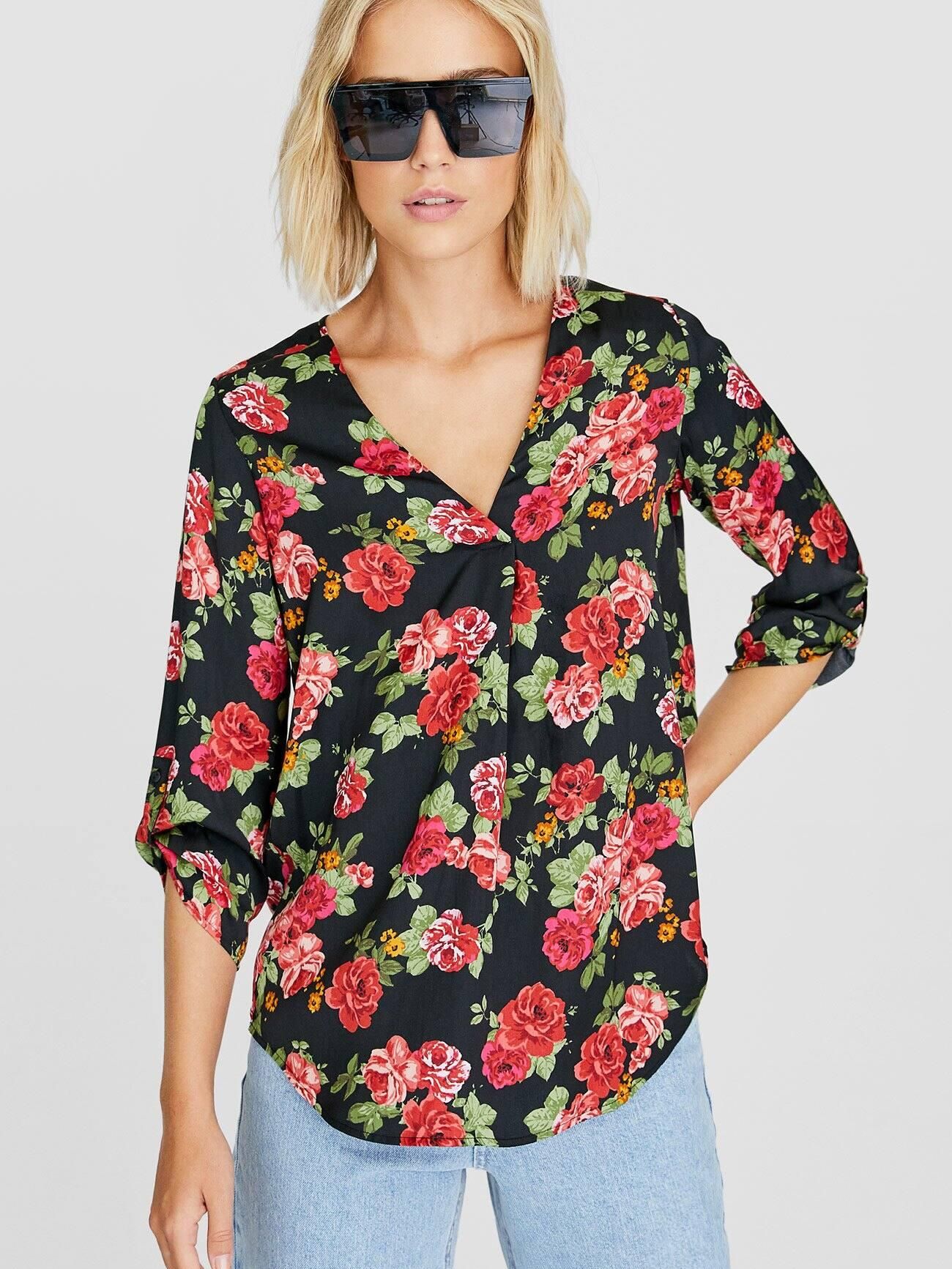

Блузка Stradivarius XAZ231684TVPR XL Черная