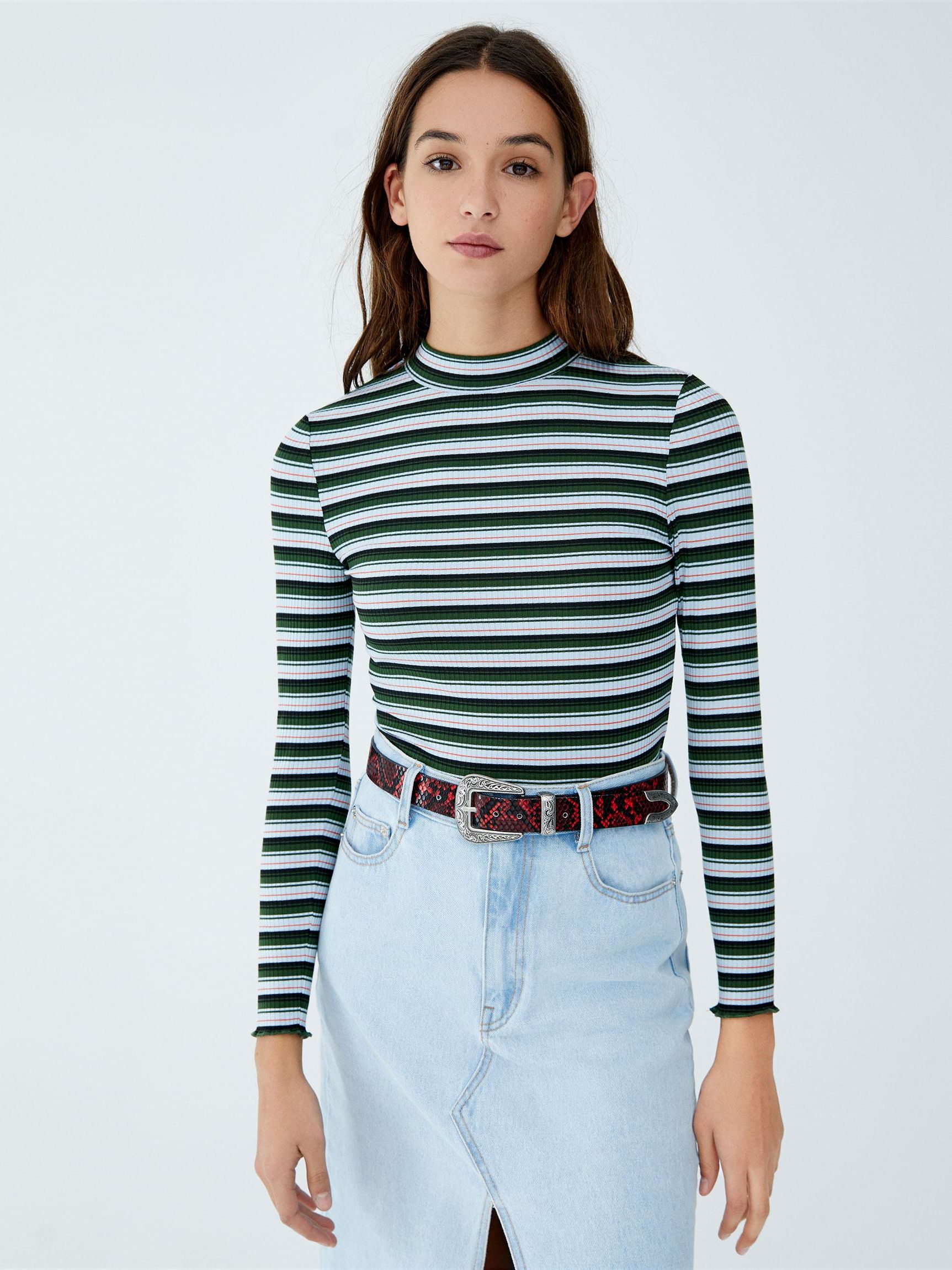

Водолазка Pull & Bear XAZ240605KNAI M Зеленая