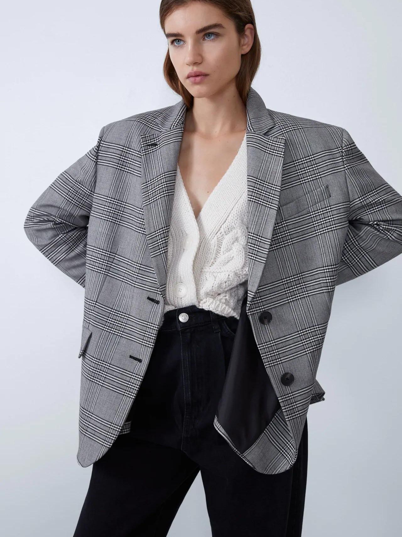 

Пиджак Zara XAZ244149TQSU  Серый, Пиджак Zara XAZ244149TQSU XL Серый