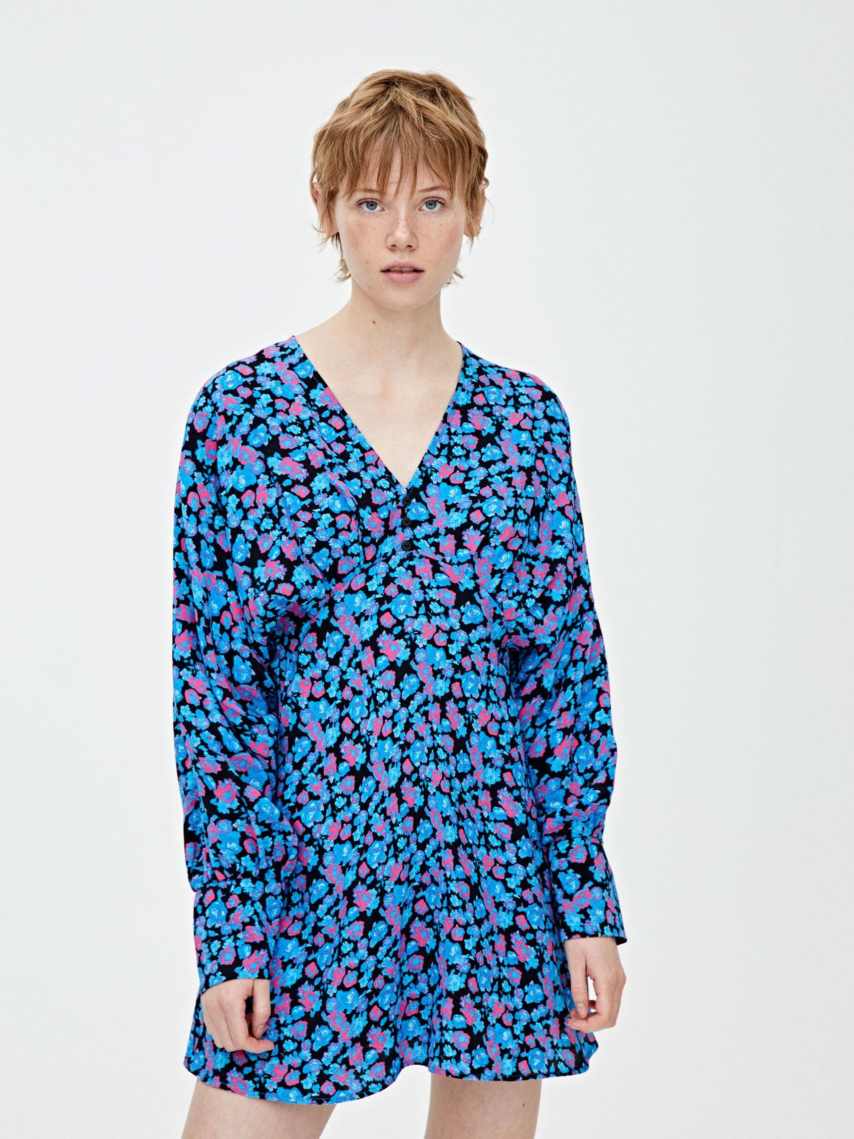 

Платье Pull & Bear XAZ260197AENC S Черное с синим