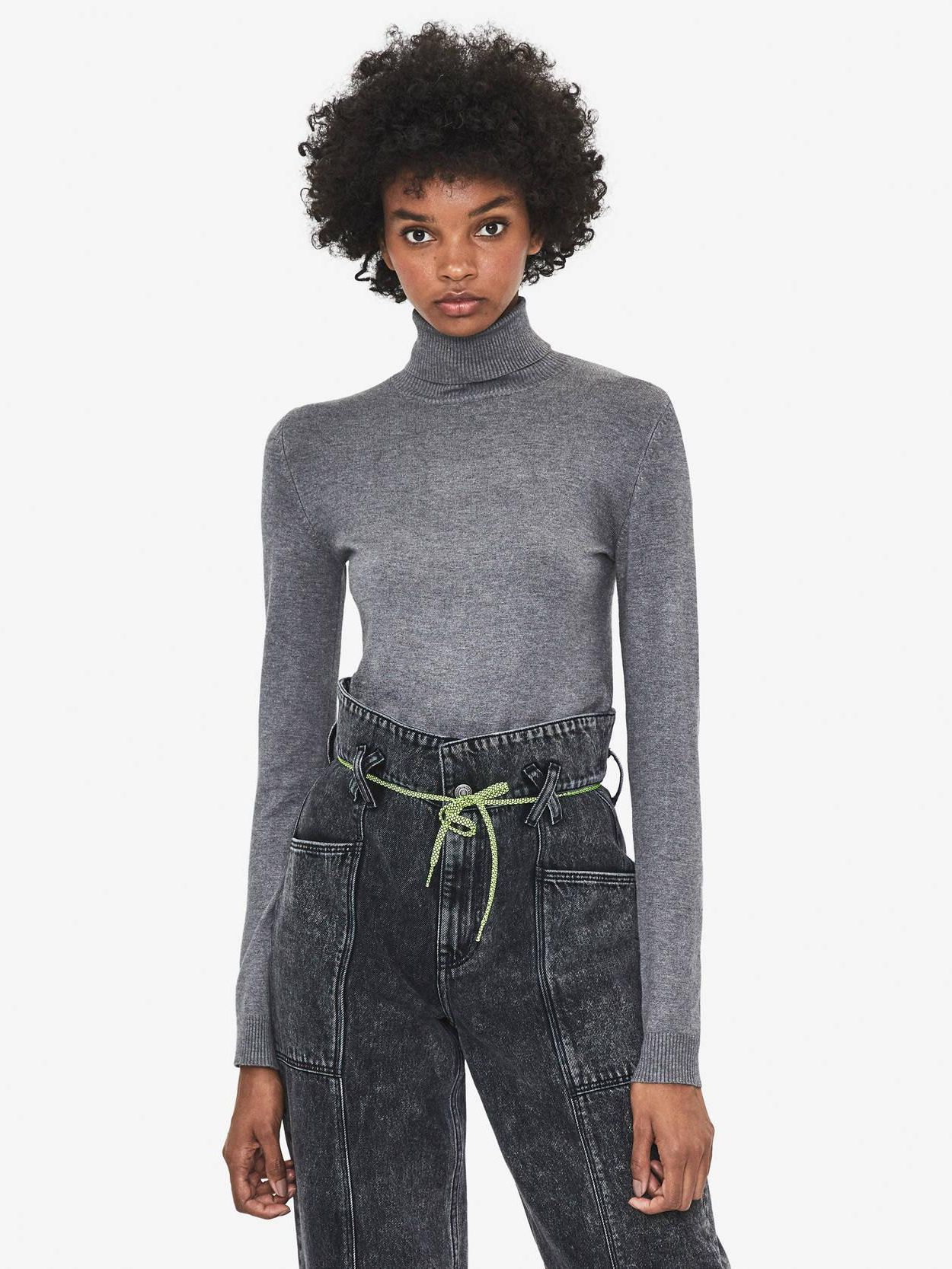 

Водолазка Bershka XAZ262120YDIQ S Серая