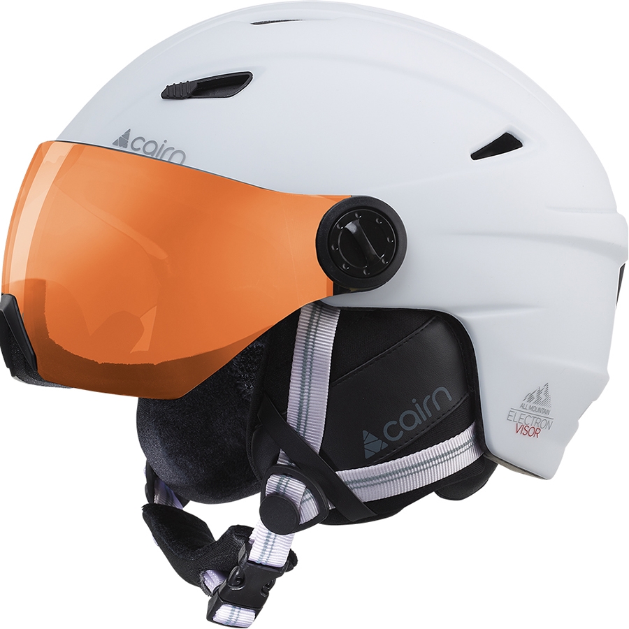 

Шлем горнолыжный с визором Cairn Electron Visor SPX2 mat white 57-58