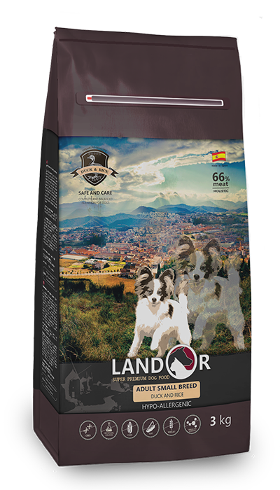 

Сухий корм Landor (Ландор) для дорослих собак дрібних порід з качкою 3кг