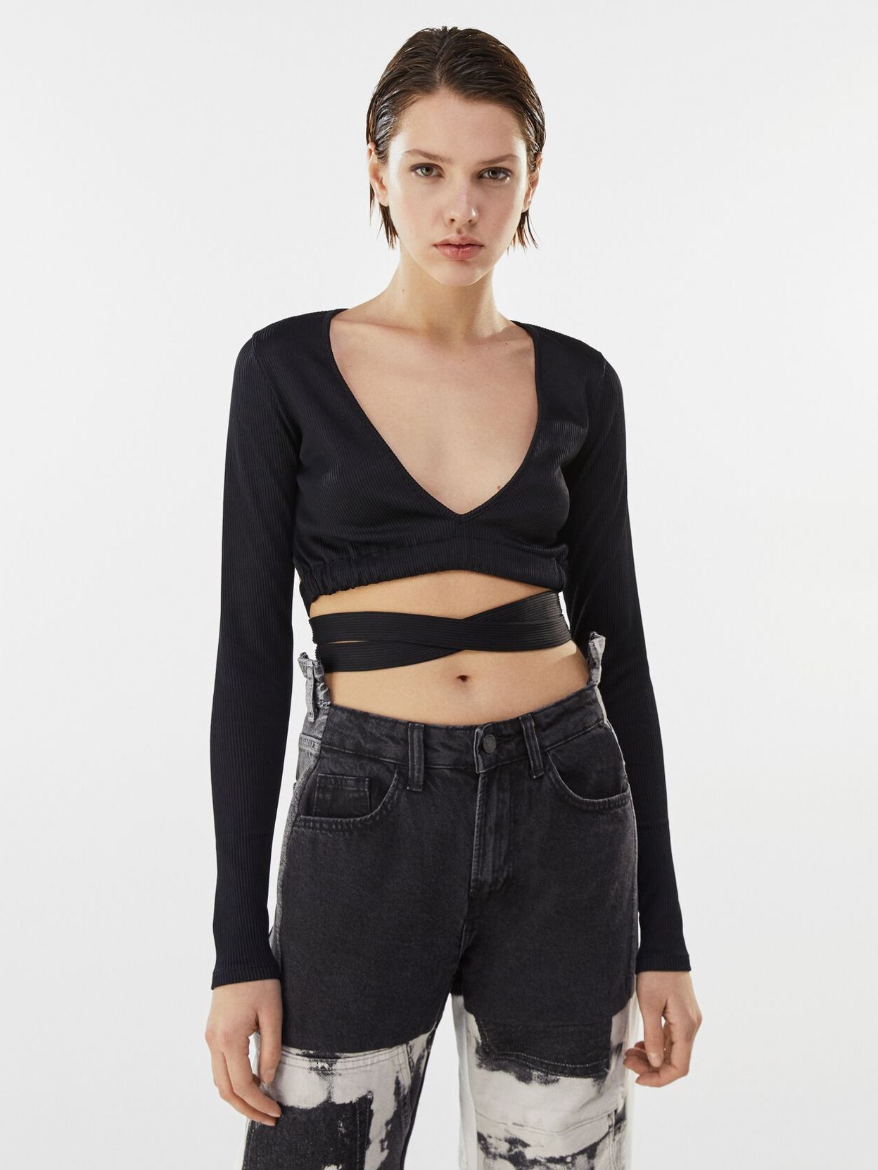 

Топ Bershka 1965/326/800  Черный, Топ Bershka 1965/326/800 XS Черный