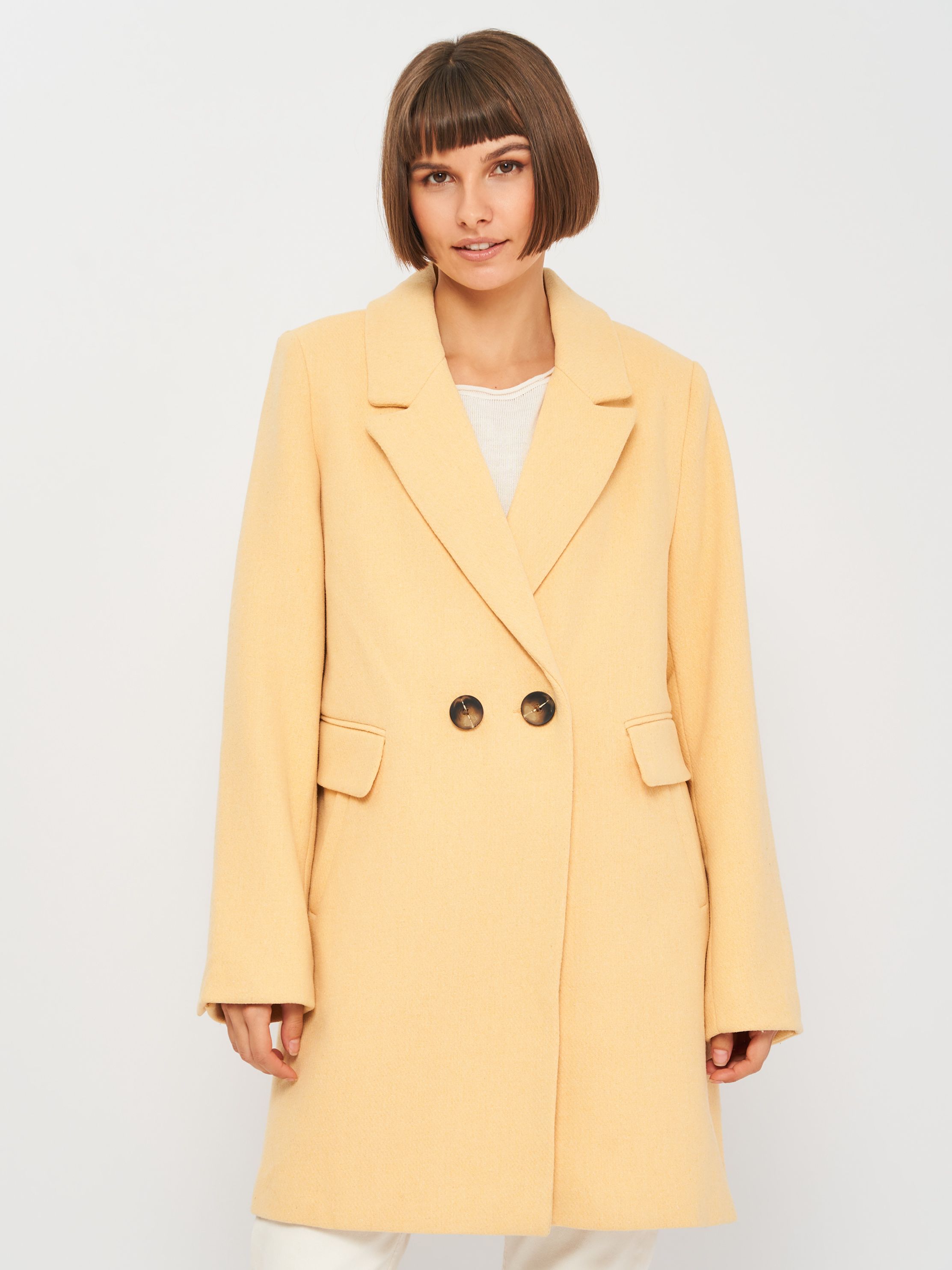 

Пальто Stradivarius 5806/502/312  Желтое, Пальто Stradivarius 5806/502/312 L Желтое